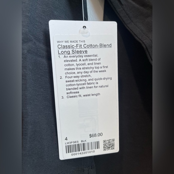 Lululemon Classic-Fit Cotton-Blend Long-Sleeve Shirt Black - Picture 3 of 6